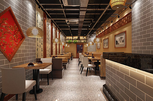 十堰传统中式餐厅餐馆装修设计效果图