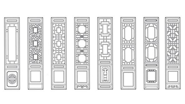 十堰喜迎门中式花格CAD设计图样式大全