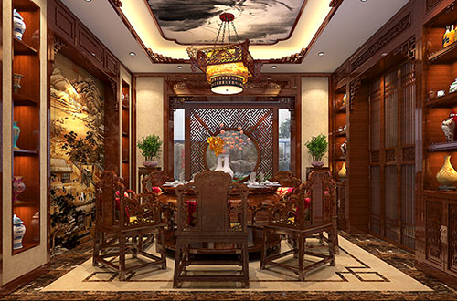 十堰温馨雅致的古典中式家庭装修设计效果图